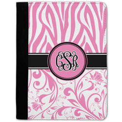 Zebra & Floral Notebook Padfolio w/ Monogram