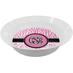 Zebra & Floral Melamine Bowl - 12 oz (Personalized)