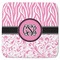 Zebra & Floral Memory Foam Bath Mat - 48"x48" (Personalized)