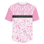 Zebra & Floral Men's Crew T-Shirt - 3X Large