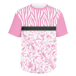 Zebra & Floral Men's Crew T-Shirt - Small