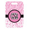 Zebra & Floral Metal Luggage Tag - Front Without Strap