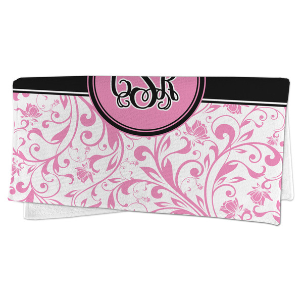 Zebra & Floral Microfiber Dish Rag - FOLDED (half)