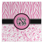 Zebra & Floral Microfiber Dish Towel (Personalized)