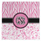 Zebra & Floral Microfiber Dish Towel (Personalized)