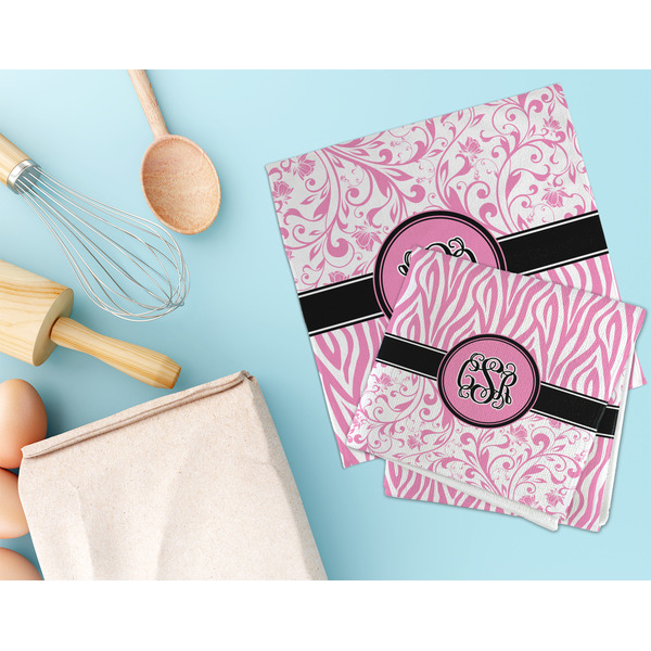 Zebra & Floral Microfiber Dish Rag - LIFESTYLE