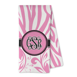 Zebra & Floral Kitchen Towel - Microfiber (Personalized)