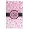 Zebra & Floral Microfiber Golf Towel - Large (Personalized)