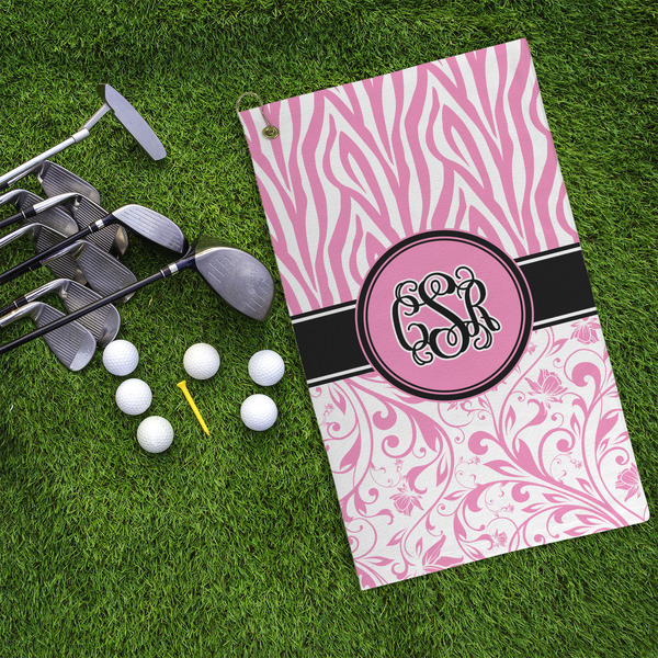 Zebra & Floral Microfiber Golf Towels - LIFESTYLE