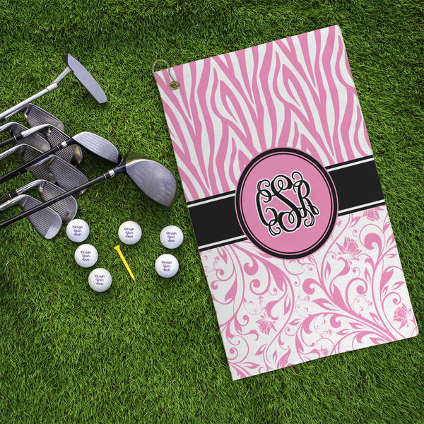 Zebra & Floral Microfiber Golf Towels - LIFESTYLE