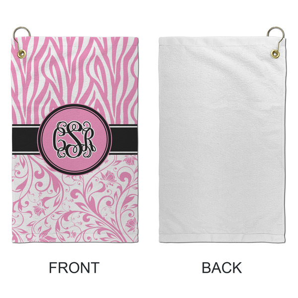 Zebra & Floral Microfiber Golf Towels - Small - APPROVAL
