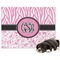 Zebra & Floral Dog Blanket - Large (Personalized)
