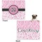 Zebra & Floral Microfleece Dog Blanket - Large- Front & Back
