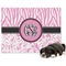Zebra & Floral Dog Blanket (Personalized)