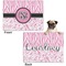 Zebra & Floral Microfleece Dog Blanket - Regular - Front & Back
