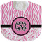 Zebra & Floral New Baby Bib - Closed and Folded
