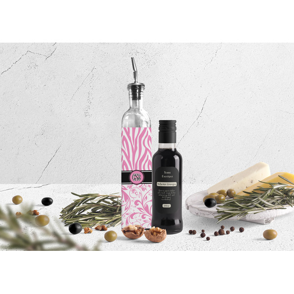 Zebra & Floral Oil Dispenser Bottle - Lifestyle Photo