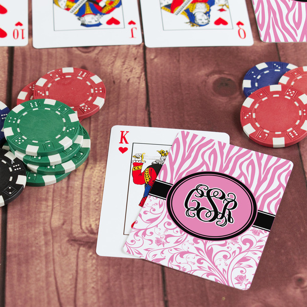 Zebra & Floral On Table with Poker Chips