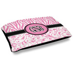 Zebra & Floral Dog Bed w/ Monogram