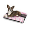 Zebra & Floral Outdoor Dog Beds - Medium - IN CONTEXT