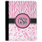 Zebra & Floral Padfolio Clipboards - Large - FRONT