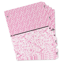 Zebra & Floral Binder Tab Divider Set (Personalized)