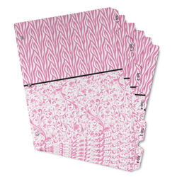 Zebra & Floral Binder Tab Divider - Set of 6 (Personalized)