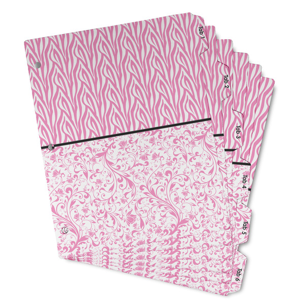 Zebra & Floral Page Dividers - Set of 6 - Main/Front