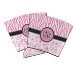 Zebra & Floral Party Cup Sleeve (Personalized)
