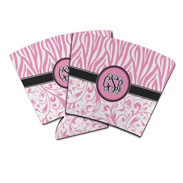 Custom Zebra & Floral Party Cup Sleeve (Personalized)