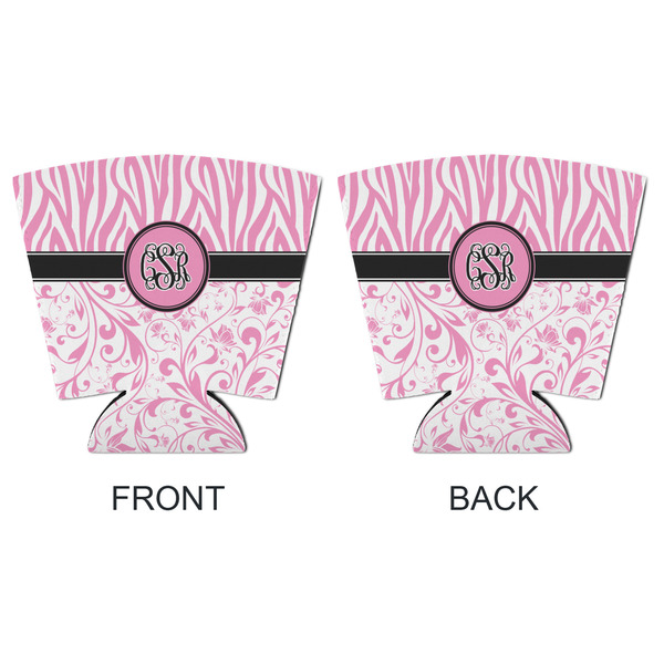 Zebra & Floral Party Cup Sleeves - with bottom - APPROVAL