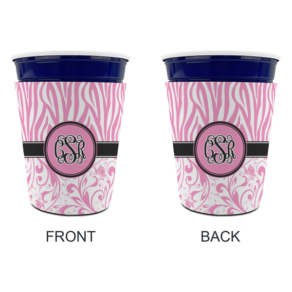 Zebra & Floral Party Cup Sleeves - without bottom - Approval