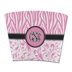 Zebra & Floral Party Cup Sleeve - without bottom (Personalized)