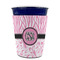 Zebra & Floral Party Cup Sleeves - without bottom - FRONT (on cup)