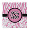 Zebra & Floral Party Favor Gift Bag - Gloss - Front