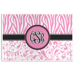 Zebra & Floral Disposable Paper Placemats (Personalized)