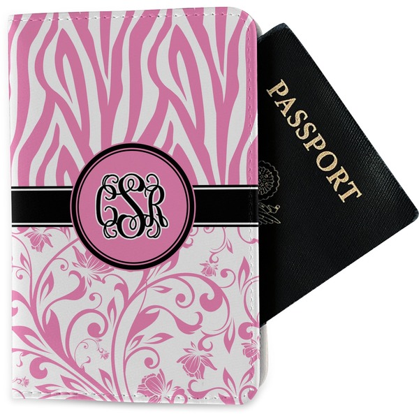 Custom Zebra & Floral Passport Holder - Fabric (Personalized)