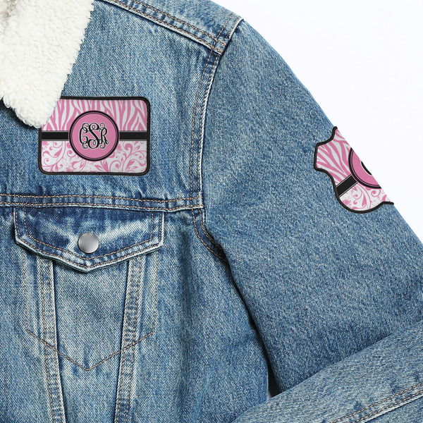 Zebra & Floral Patches Lifestyle Jean Jacket Detail