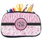 Zebra & Floral Neoprene Pencil Case - Medium w/ Monogram