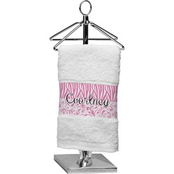 Zebra & Floral Cotton Finger Tip Towel (Personalized)