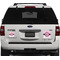 Zebra & Floral Personalized Square Car Magnets on Ford Explorer