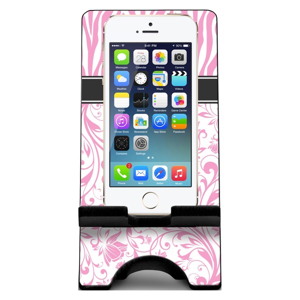 Zebra & Floral Phone Stand w/ Phone