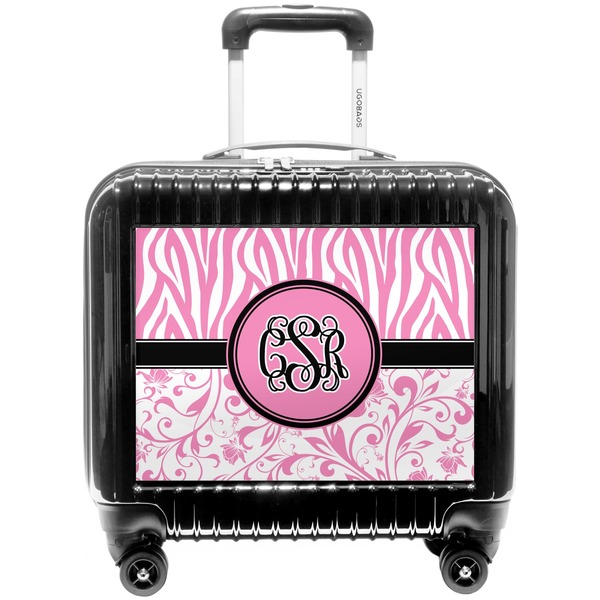 Custom Zebra & Floral Pilot / Flight Suitcase (Personalized)
