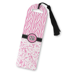 Zebra & Floral Plastic Bookmark (Personalized)