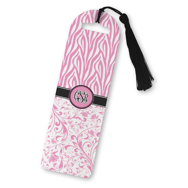 Custom Zebra & Floral Plastic Bookmark (Personalized)