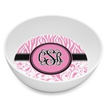 Zebra & Floral Melamine Bowl - 8 oz (Personalized)