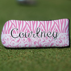 Zebra & Floral Blade Putter Cover (Personalized)