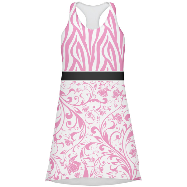 Custom Zebra & Floral Racerback Dress - X Large