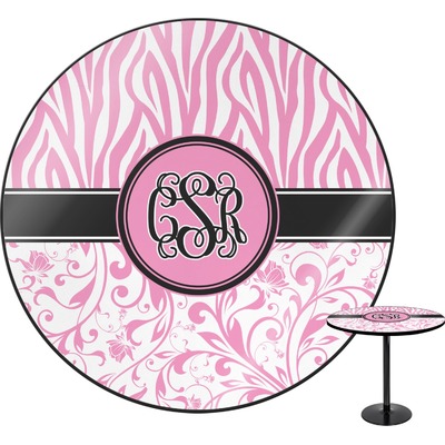 Zebra & Floral Round Table (Personalized)