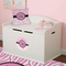 Zebra & Floral Round Wall Decal on Toy Chest